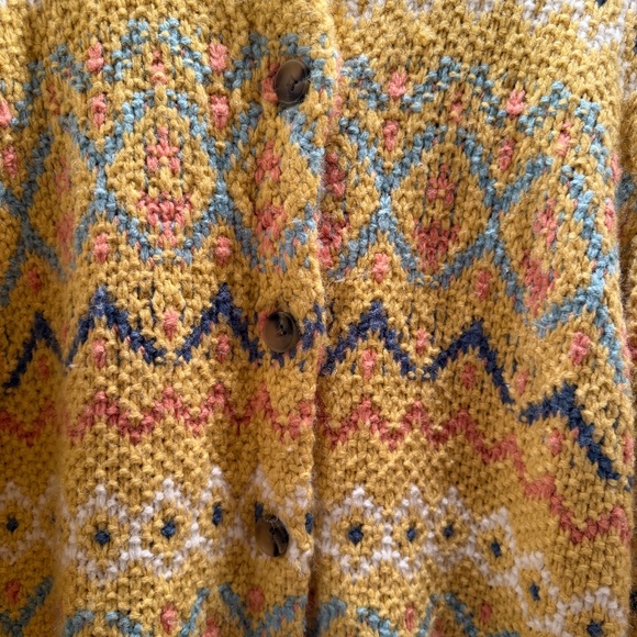 Sundance Yellow Icelandic Style Cardigan Duster - Picture 2 of 5